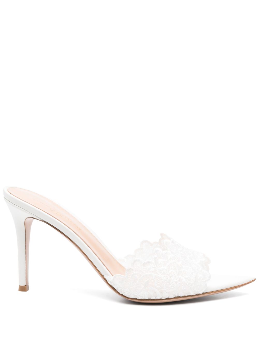 Gianvito Rossi 95mm Yvonne mules - White