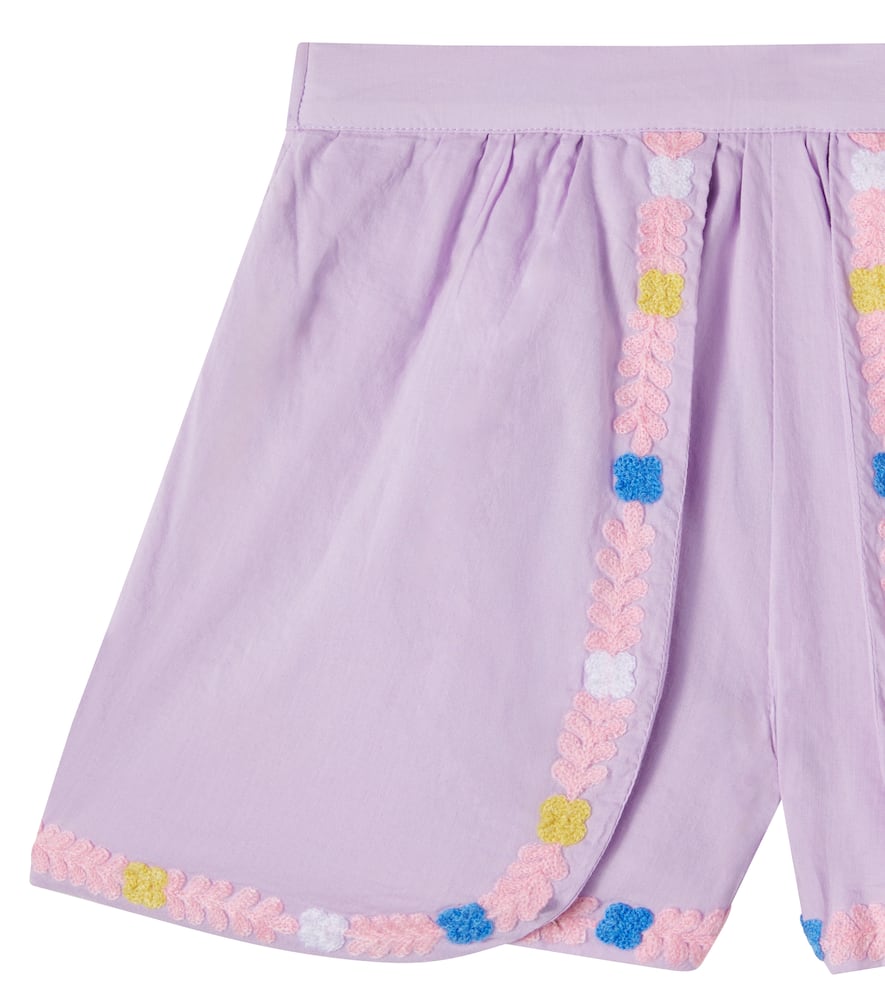Asya embroidered cotton shorts