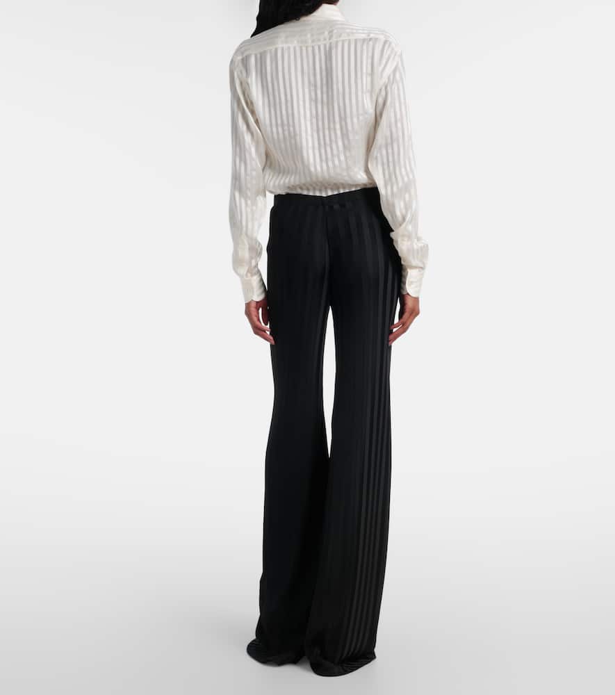 Knitted flared pants