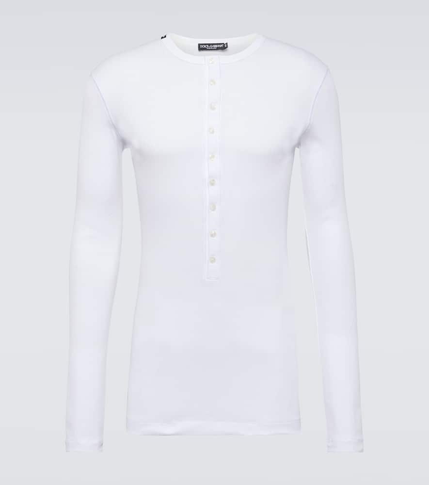 Re-Edition cotton jersey Henley shirt