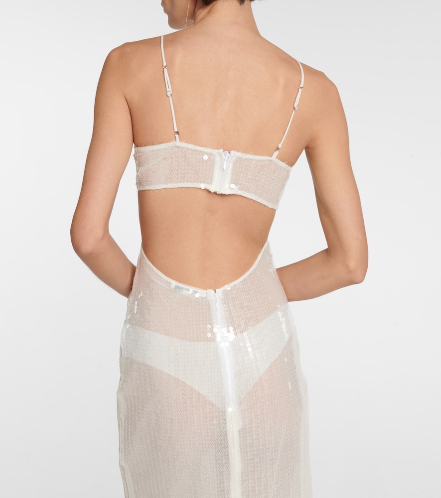 Bridal sequined tulle gown