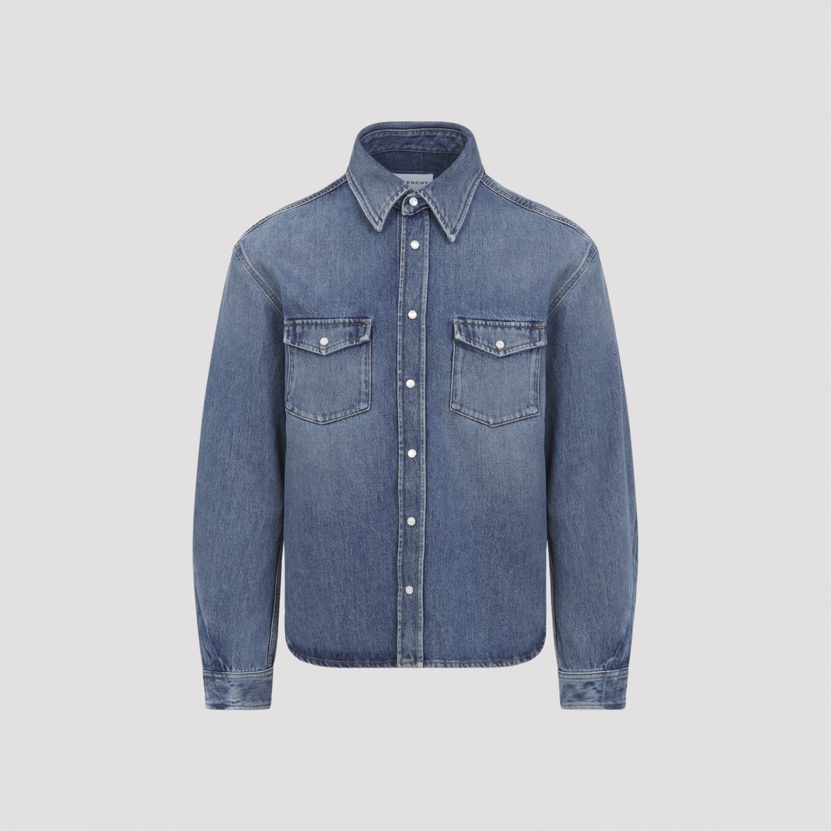 Couture Seam Shirt in Shadow Washed Denim