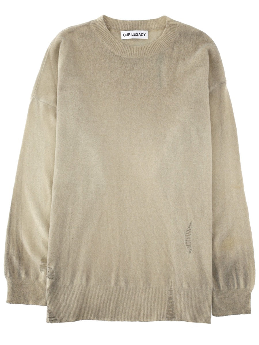 Slant Knit Moss Spray Dye Cherub Wool