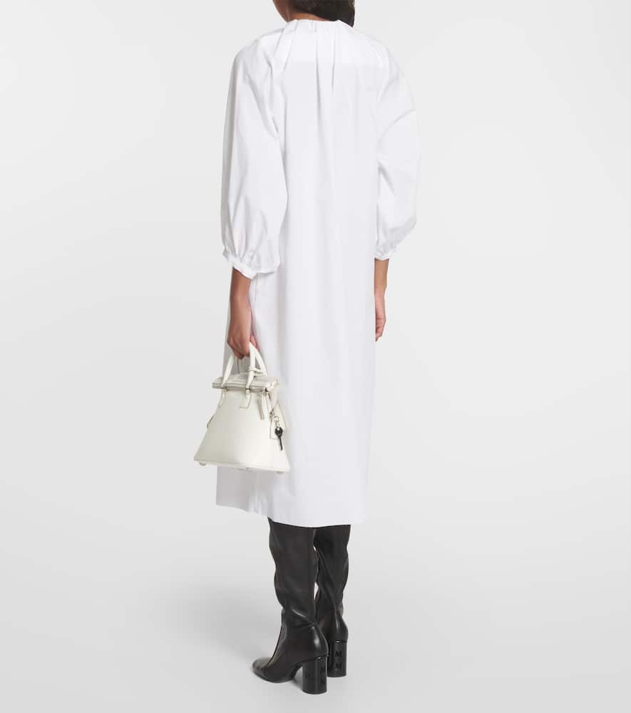 Cotton poplin midi dress