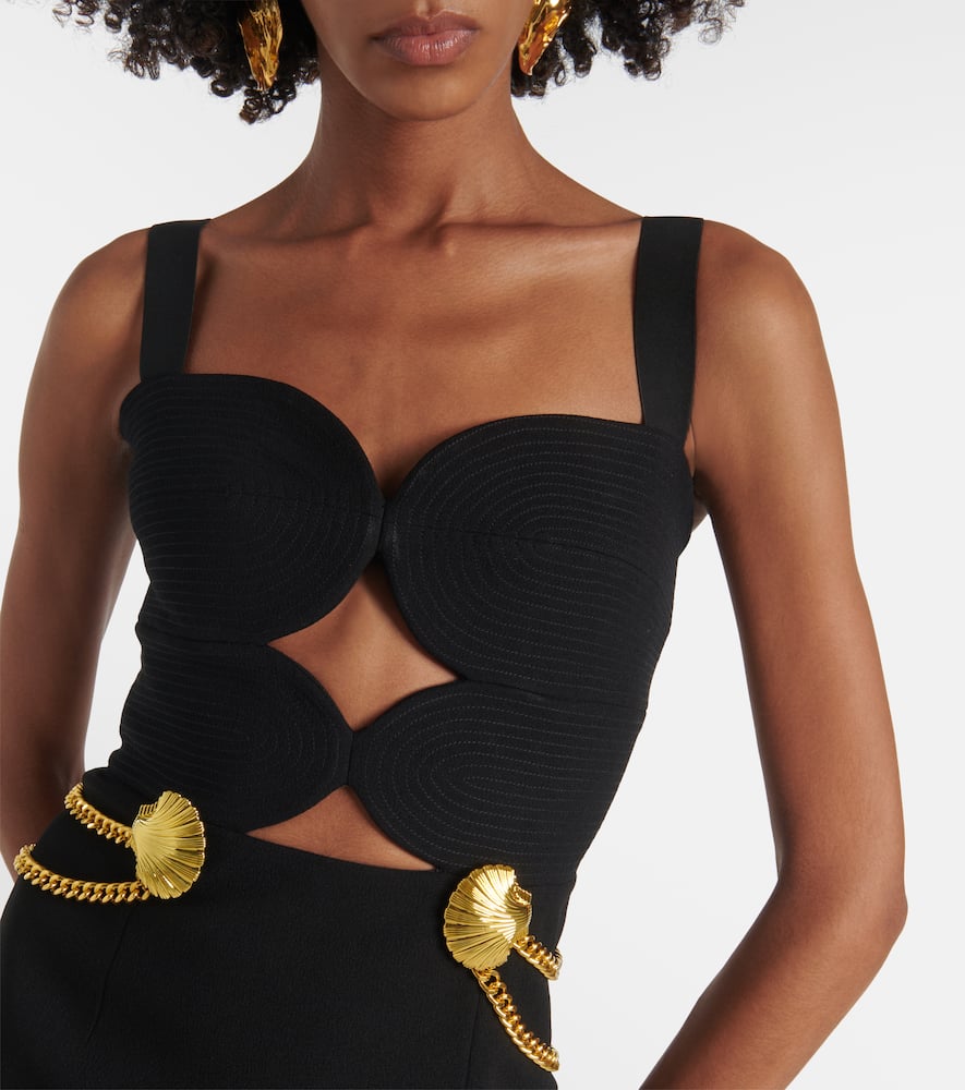 Rebecca Vallance Chelsea embellished cutout bustier dress