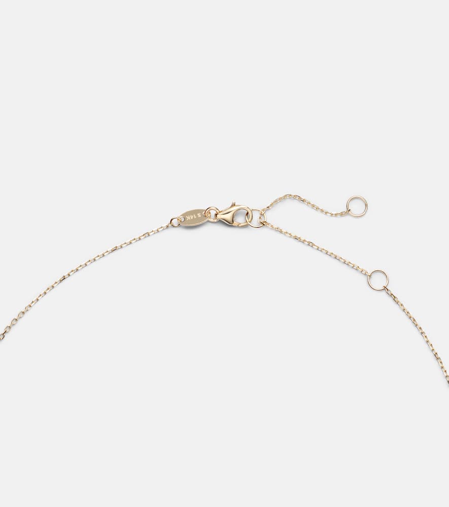 Full Volume 14kt gold (585/1000) necklace with sapphire and diamond