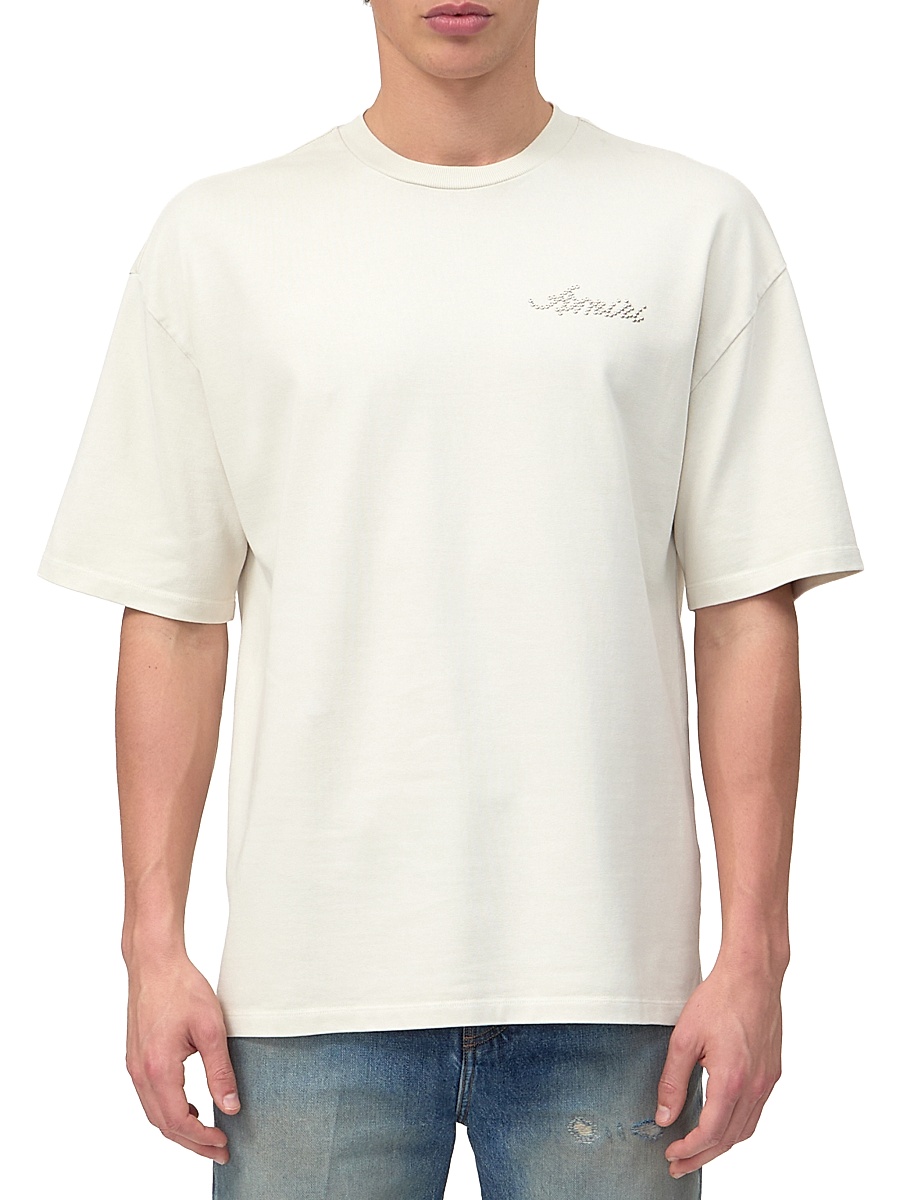 Men's Logo Stud Oversized T-Shirt - Ivory