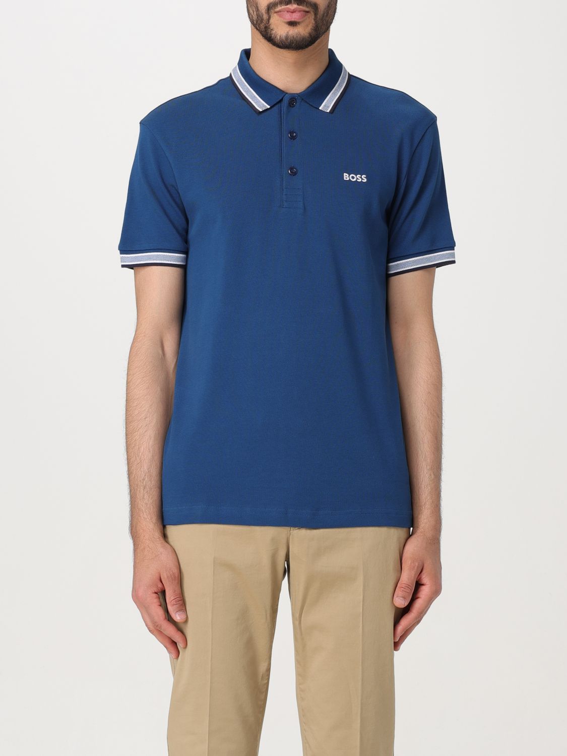 Polo Shirt Men color Blue