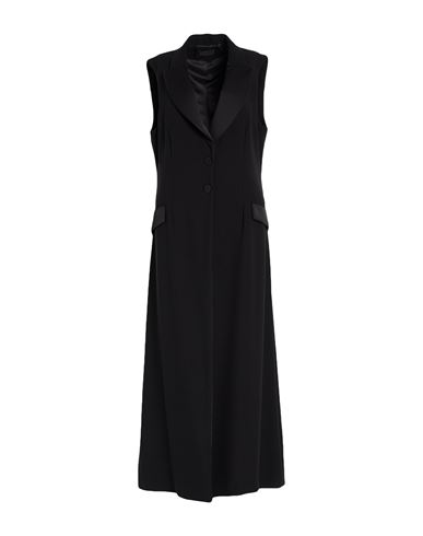 Woman Overcoat & Trench Coat Black Size 8 Polyester