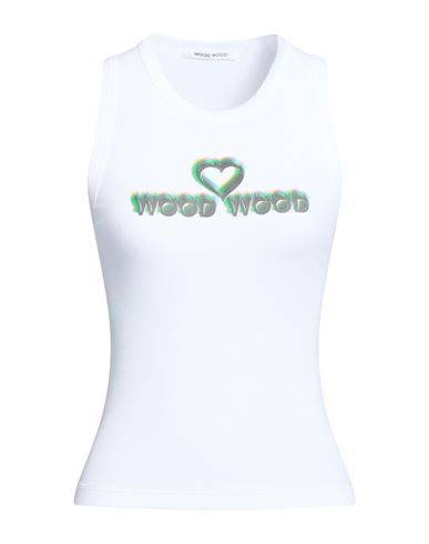 Woman Tank top White Size S Cotton