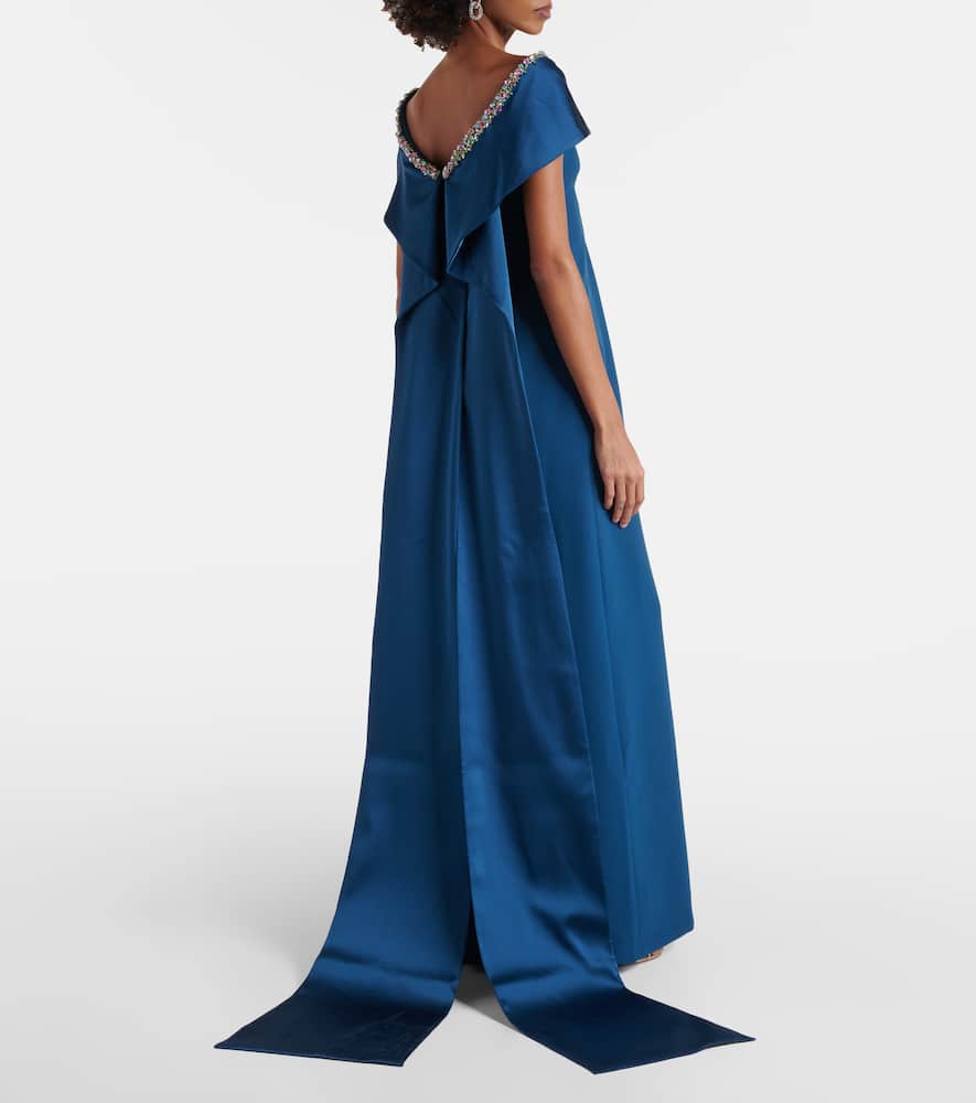 Safiyaa Sallie embellished crêpe gown
