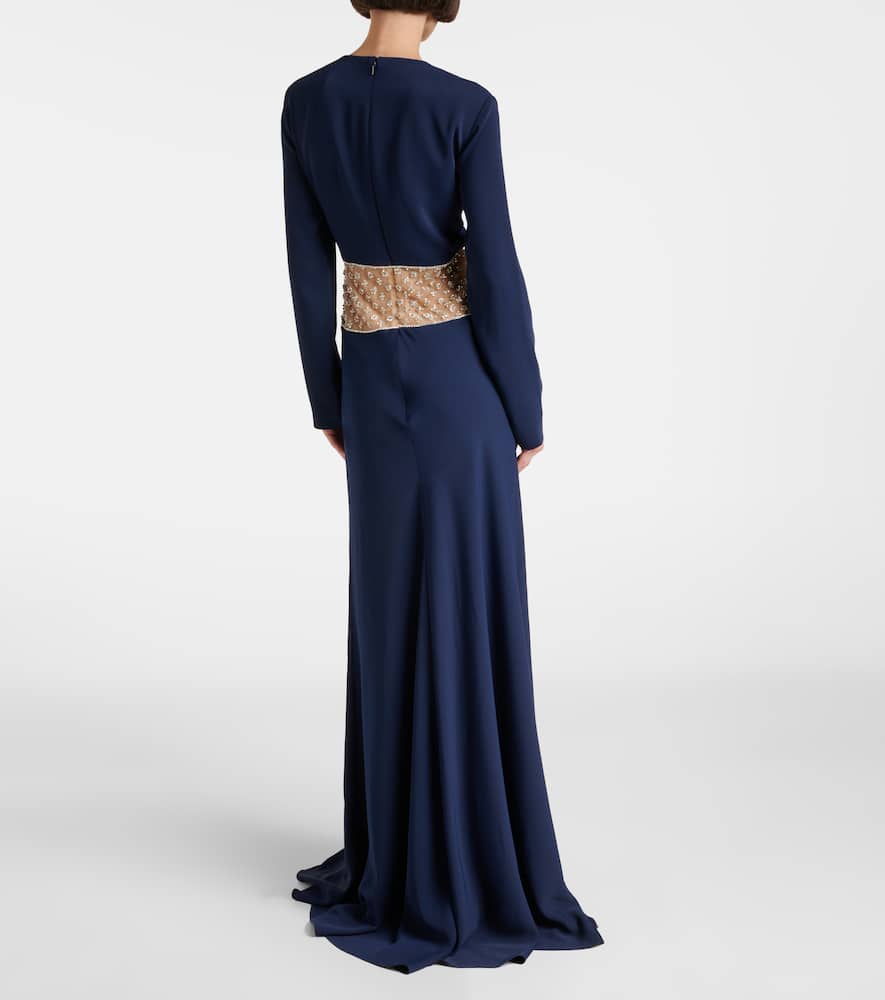 Inara embellished cutout tulle gown