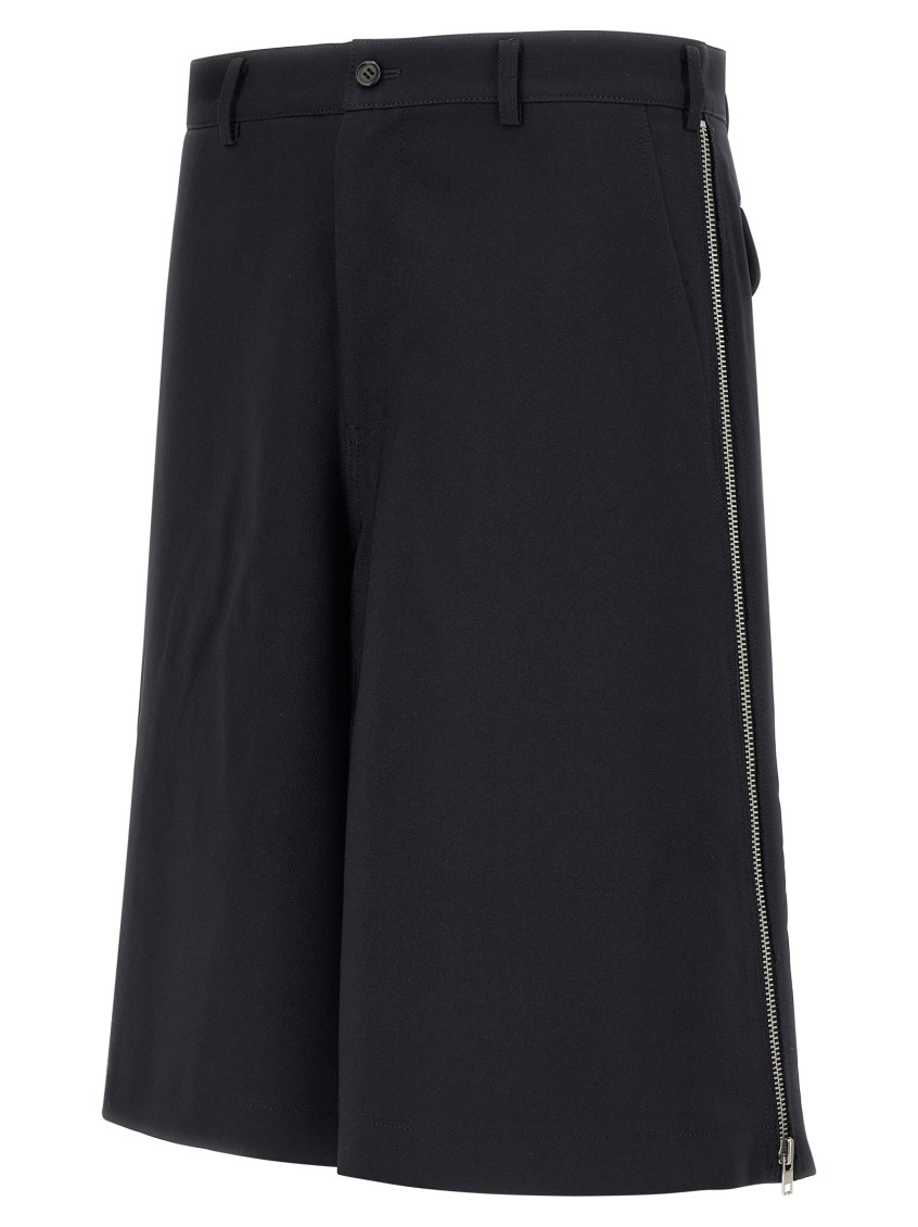 Blue Zip Bermuda Shorts