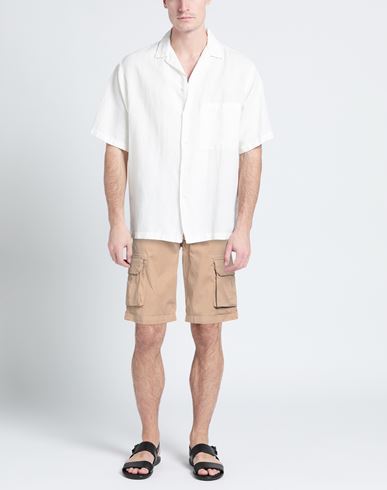 Man Shorts & Bermuda Shorts Sand Size 26 Cotton
