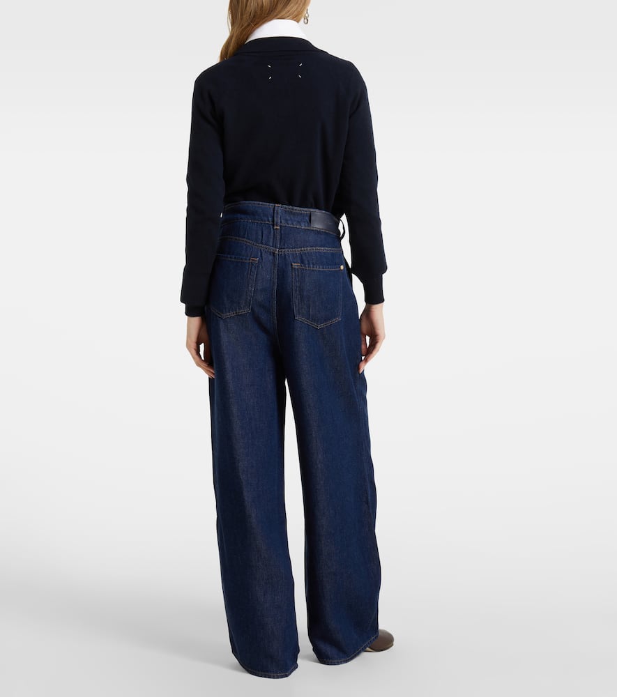 Denim Lustre wide-leg jeans