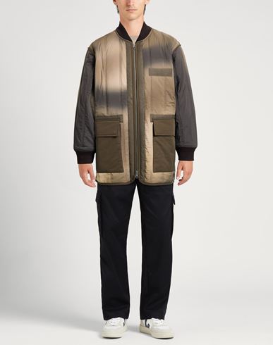Man Jacket Military green Size L Nylon, Polyester, Rayon