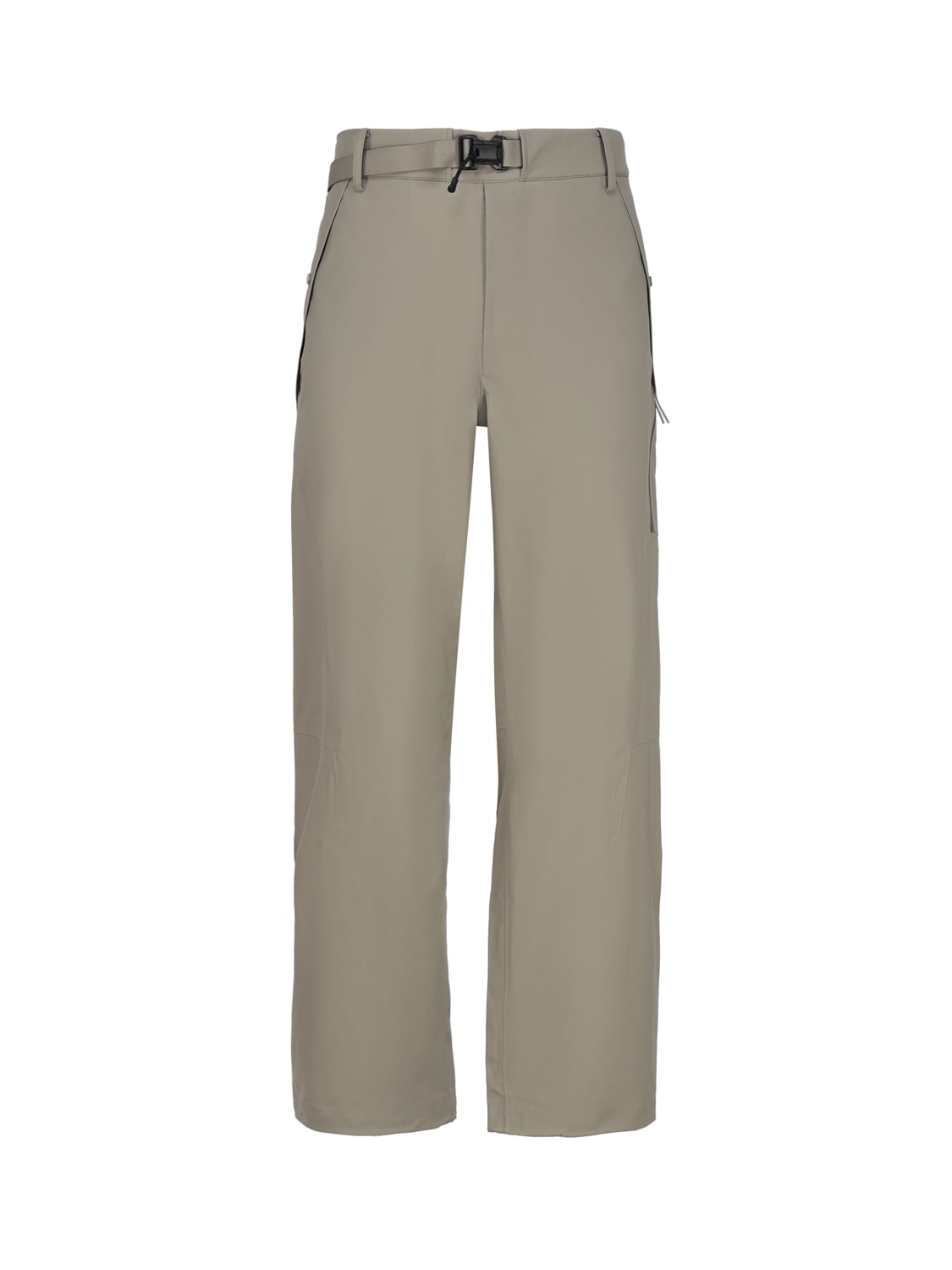 Logo-patch belted wide-leg trousers - Green