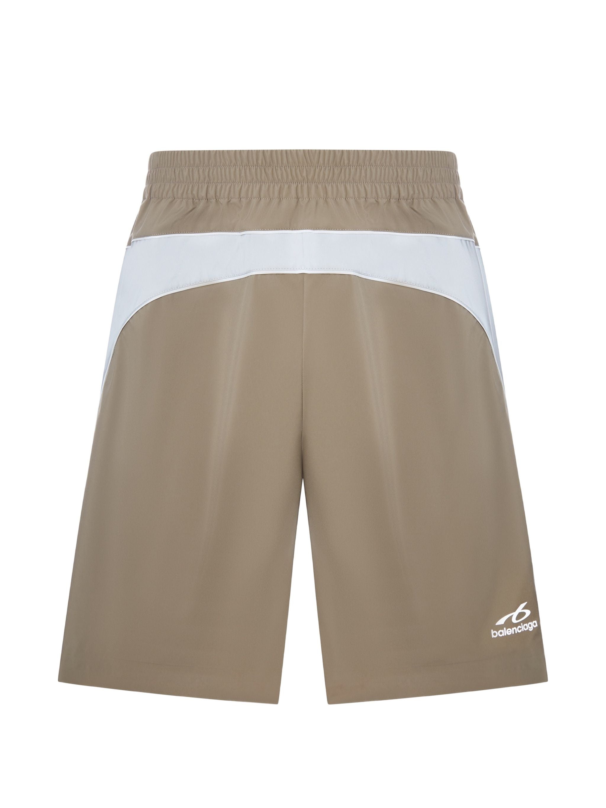 Reflective Paint Panel Logo Print Short Shorts