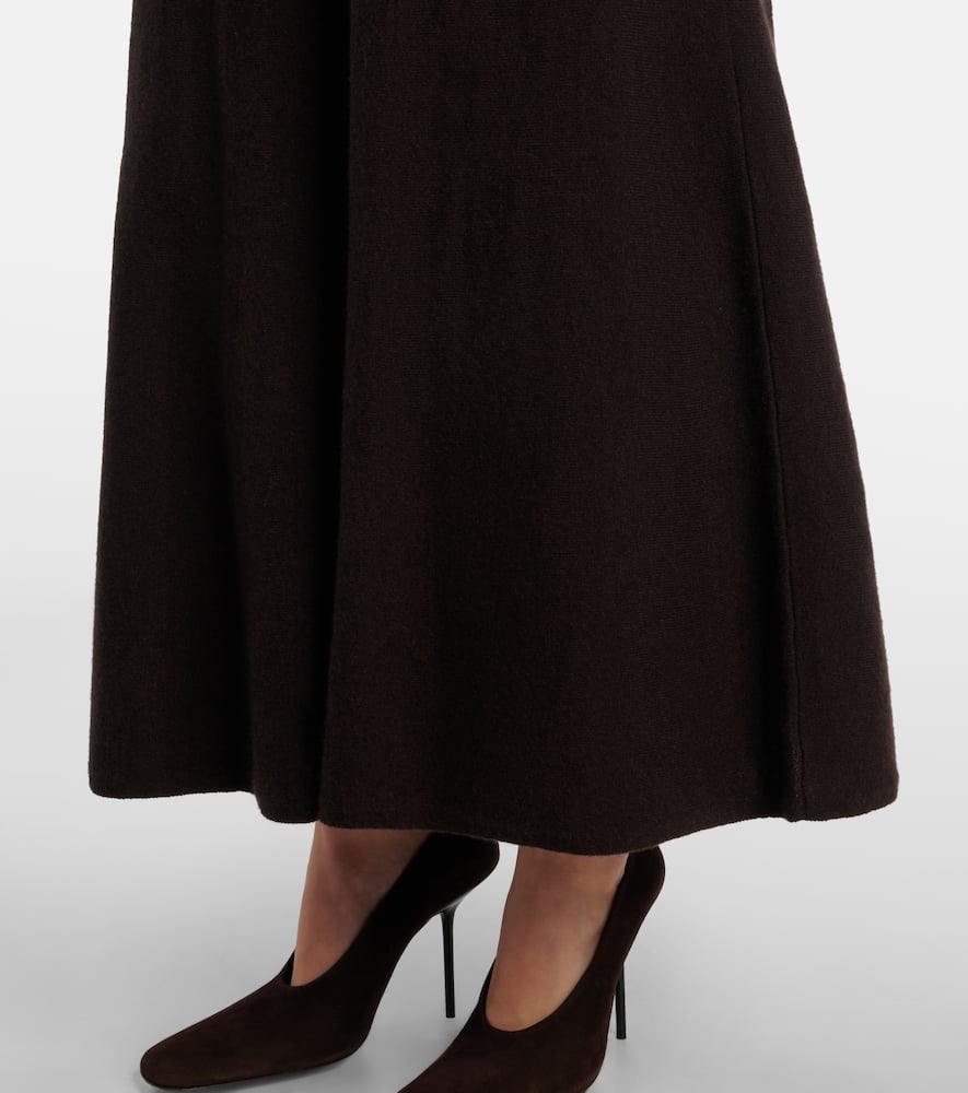 Torie high-rise cashmere maxi skirt