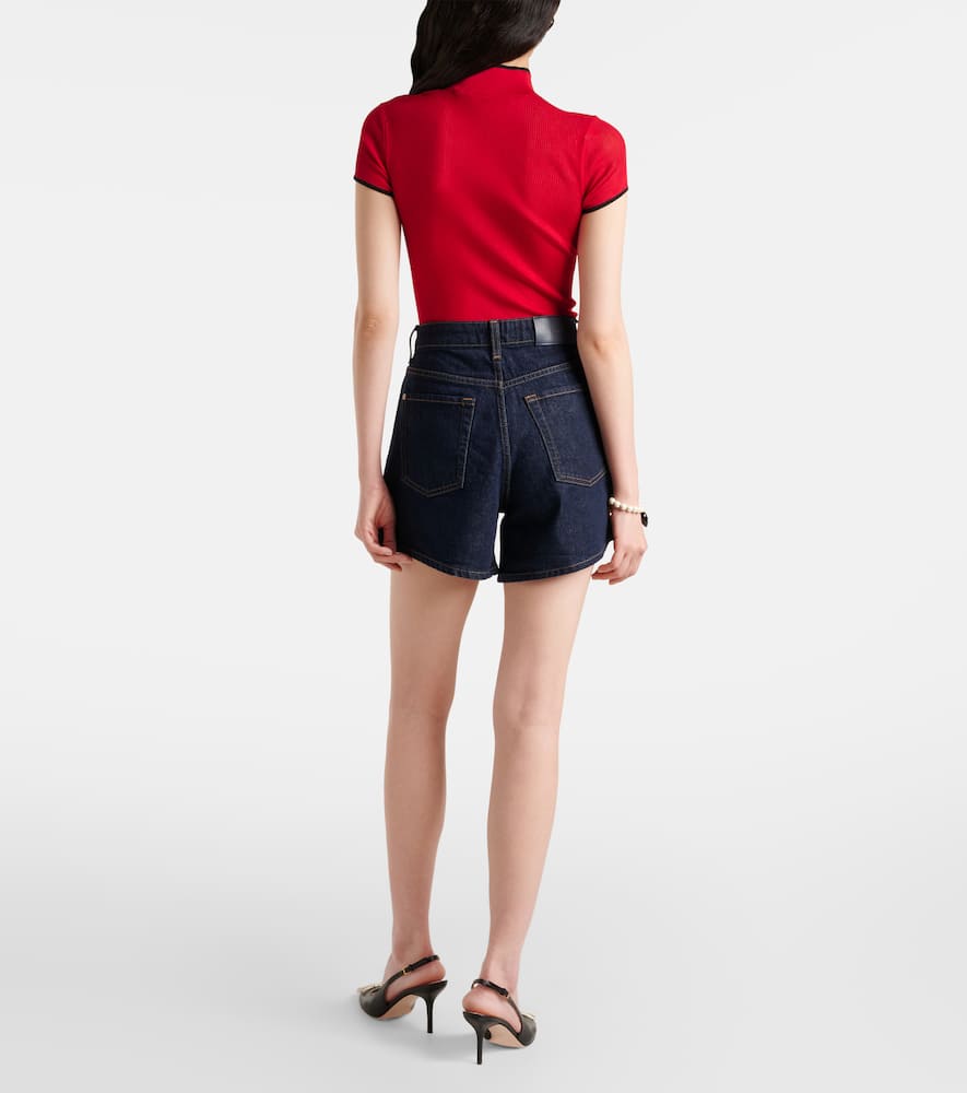 Kori high-rise denim shorts