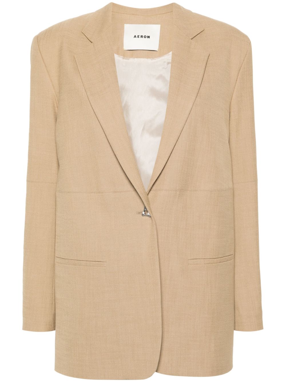 Mercedes single-breasted blazer - Neutrals