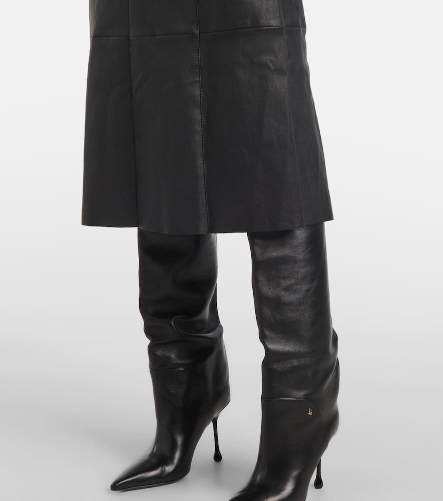 Kosma leather midi dress