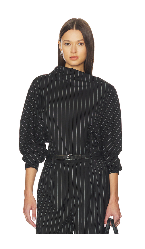 NICHOLAS Bettina Draped Long Sleeve Top in Black. 0. Also