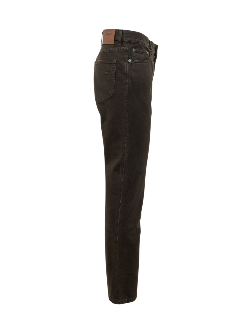 Dark Brown Straight Jeans