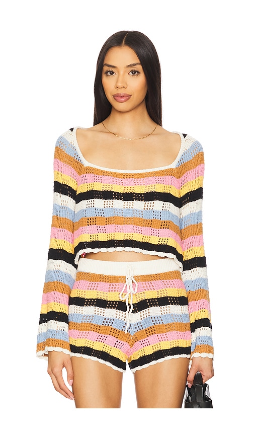 LSPACE Lost Tides Top in Ivory,Pink.  XS. Also in L, M