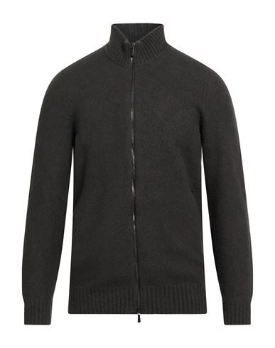 Man Cardigan Charcoal Size 38 Lambswool