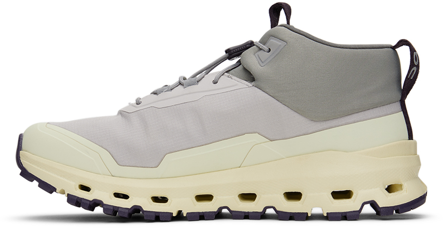 On Kids Gray & Yellow Cloudhero Mid Waterproof Big Kids Sneakers
