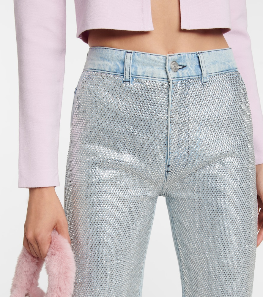 Le Jane embellished high-rise jeans