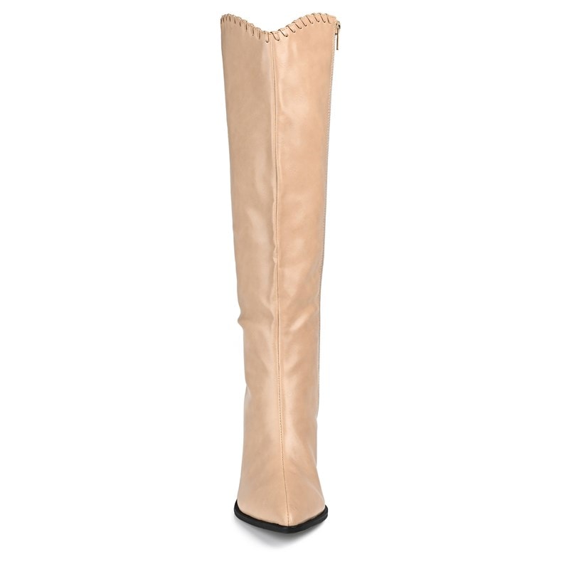 Women's Daria X-Wide Calf Knee High Western Boots (Tan)