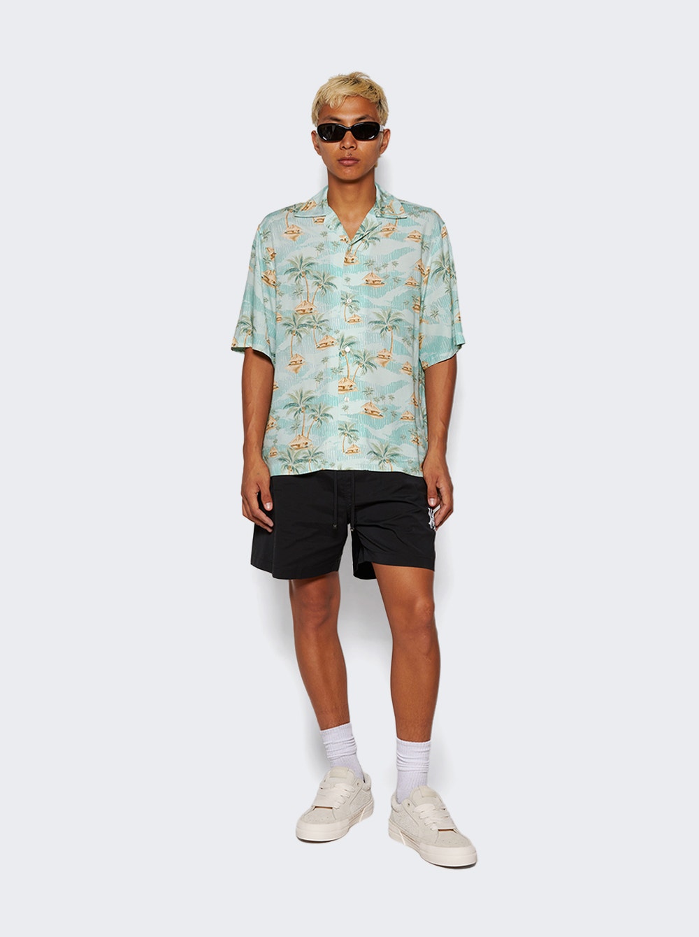 Repeat Palm Camp shirt - Green