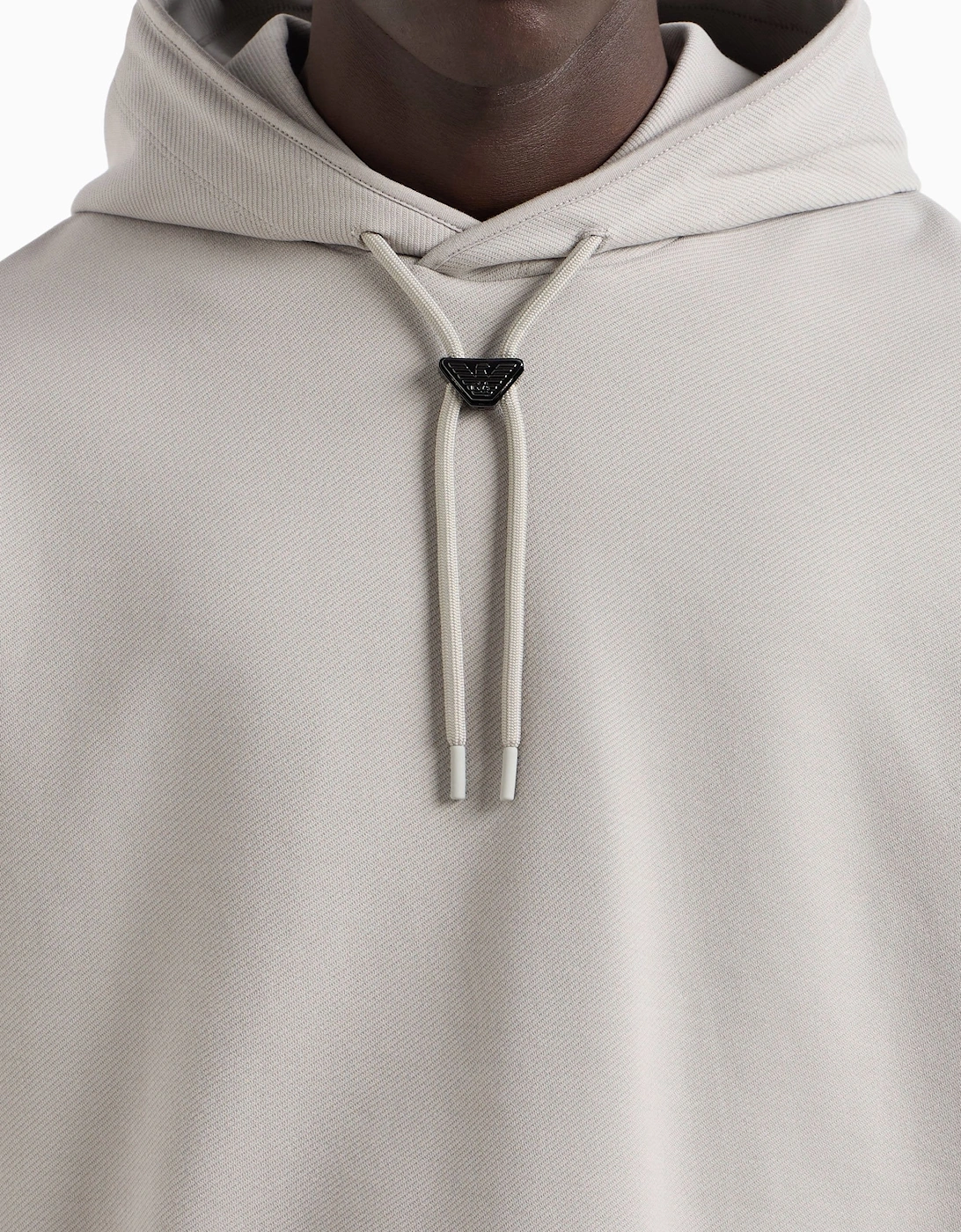 Emporio Armani Men's Boxy Fit Short Sleeved Hoodie Grey - Size: 40/Regular