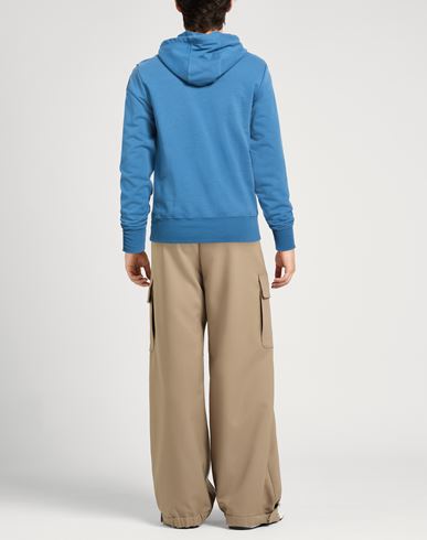 Man Sweatshirt Slate blue Size L Cotton, Polyester