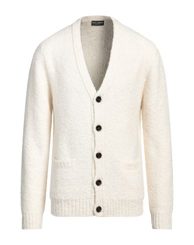 Man Cardigan Ivory Size 36 Cashmere, Silk