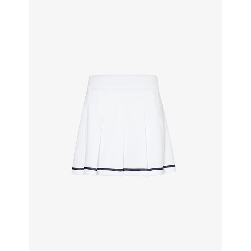 Womens White Clarendon High-rise Stretch-woven Skort