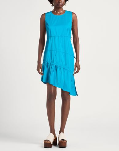 Woman Mini dress Turquoise Size 4 Cotton, Polyamide, Nylon