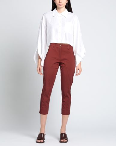 Nenè Woman Pants Brown Size 6 Cotton, Polyamide, Elastane