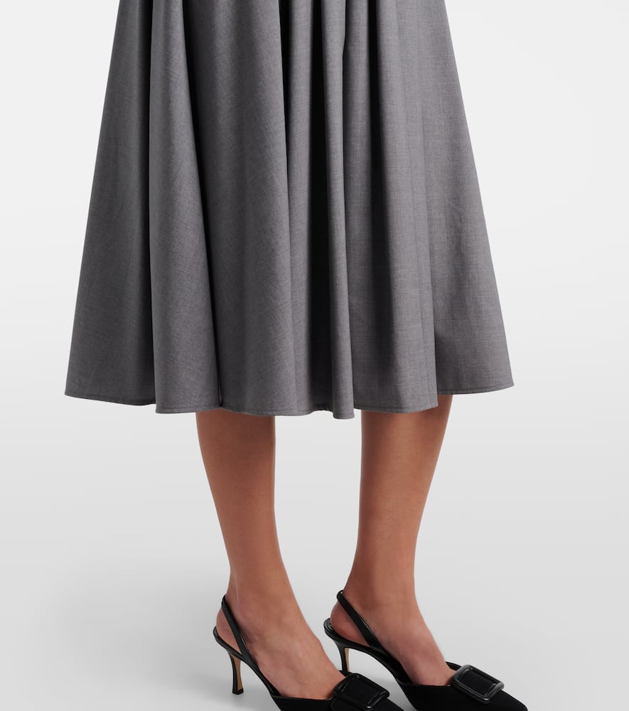 Livrea virgin wool midi skirt