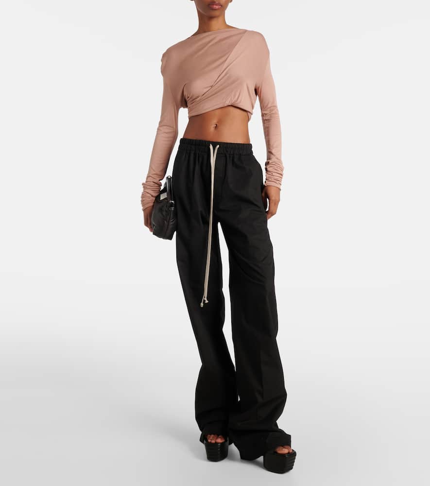Jade jersey crop top