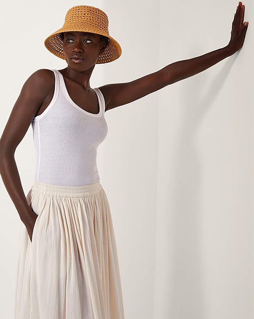 Monsoon Bethany Crinkle Midi Skirt