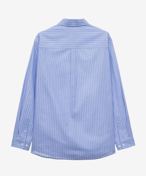 100% Cotton 30s Sercarike Stripe Oversized Shirt