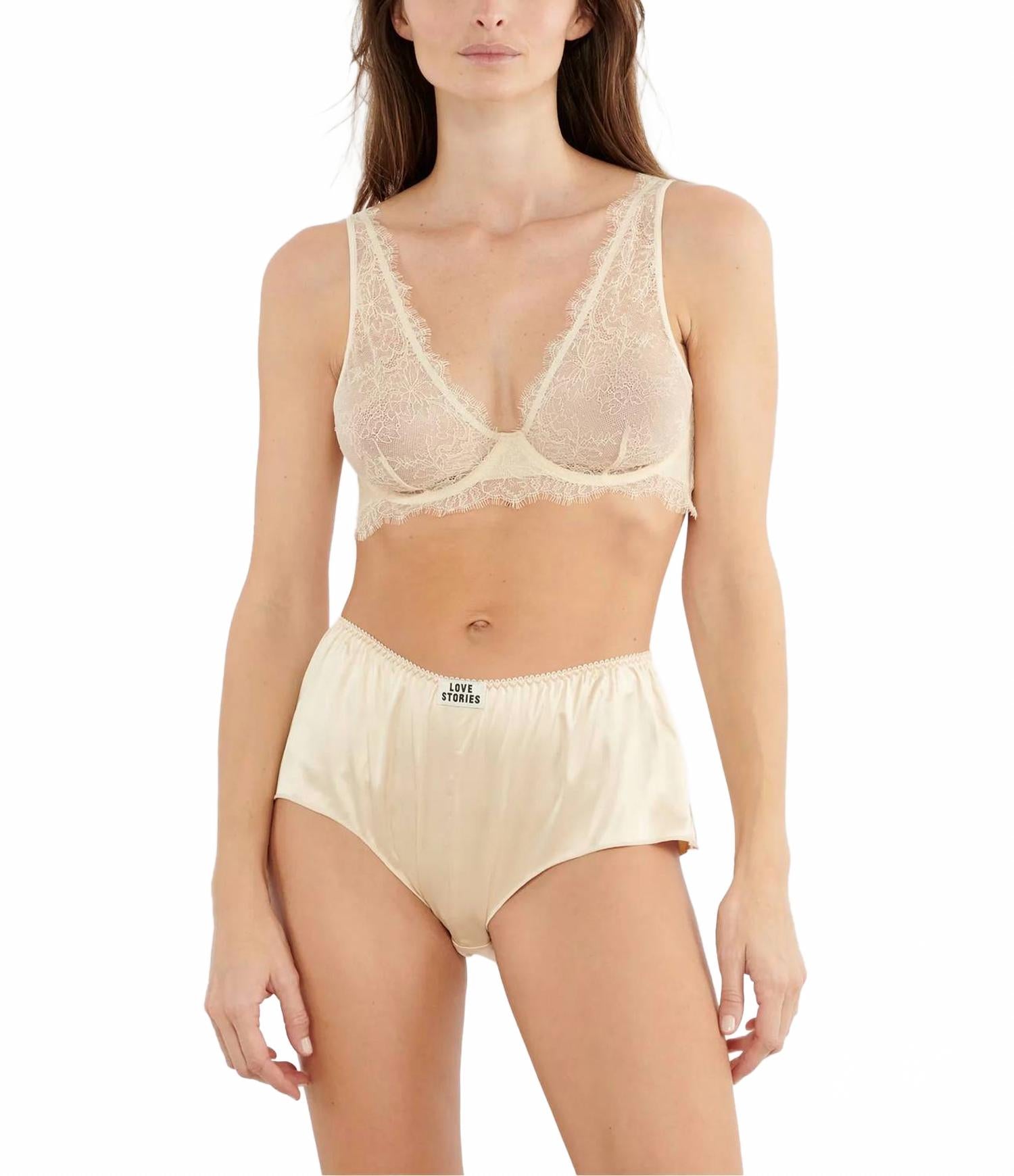 Chrissyhigh Waisted Briefs In Off White