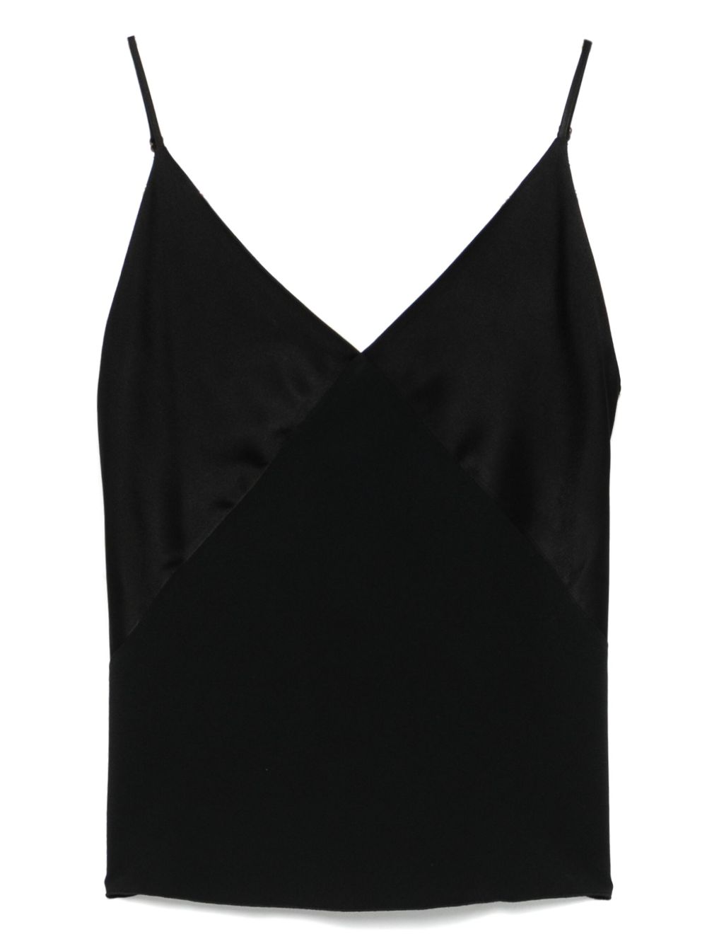 Satin-finish top - Black