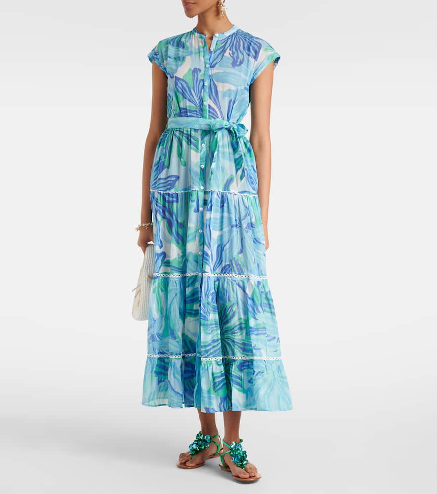Kora printed cotton gauze maxi dress