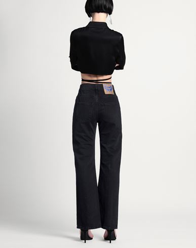 Woman Jeans Black Size 27 Cotton, Polyester