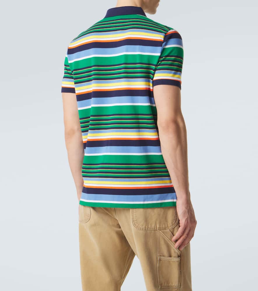 Striped cotton polo shirt