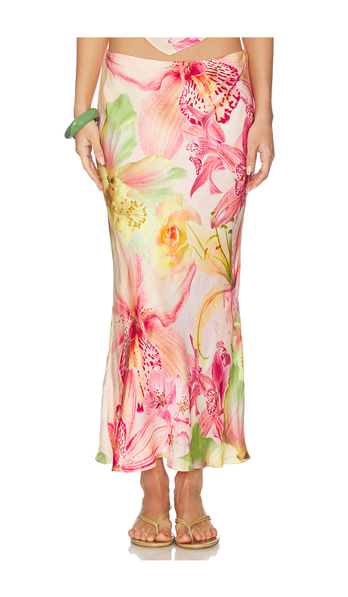 ROCOCO SAND Midi Skirt in Pink. - XL also in S
